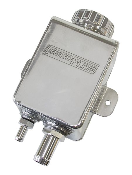 Aeroflow Fabricated Square Power Steering Reservoir - Polished AF77-1025