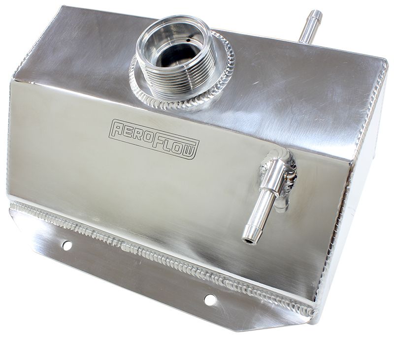 Aeroflow Fabricated Radiator Overflow Tank - Polished AF77-1033