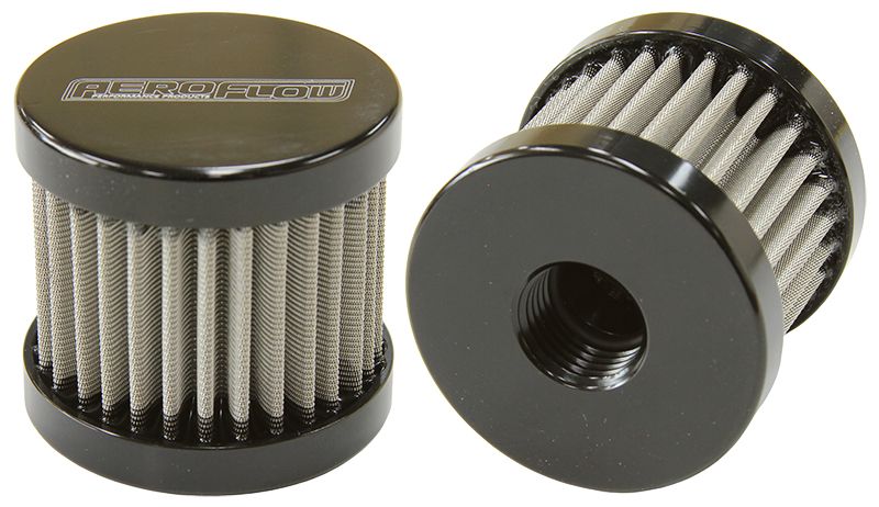 Aeroflow Stainless Steel Billet Breather with -6AN Female Thread AF77-2003BLK