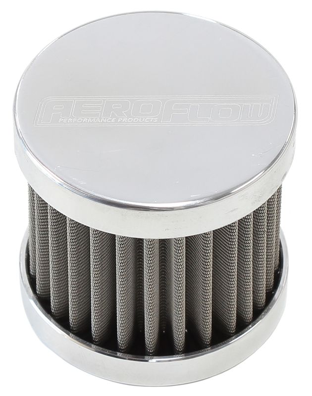 Aeroflow Stainless Steel Billet Breather with -6AN Female Thread AF77-2003