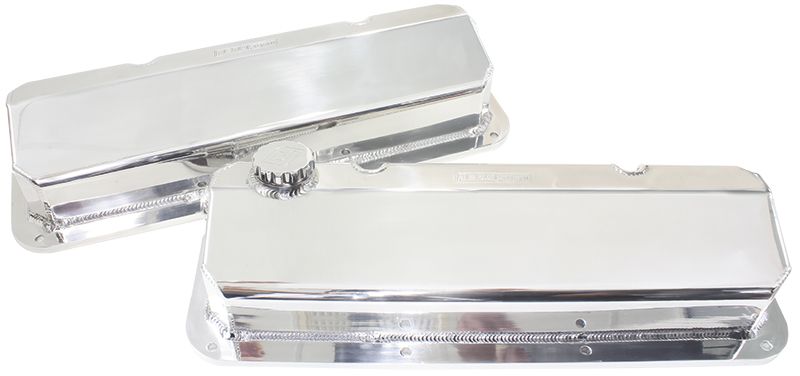 Aeroflow Ford Cleveland Fabricated Billet Valve Covers with -12ORB Breather Ports AF77-50