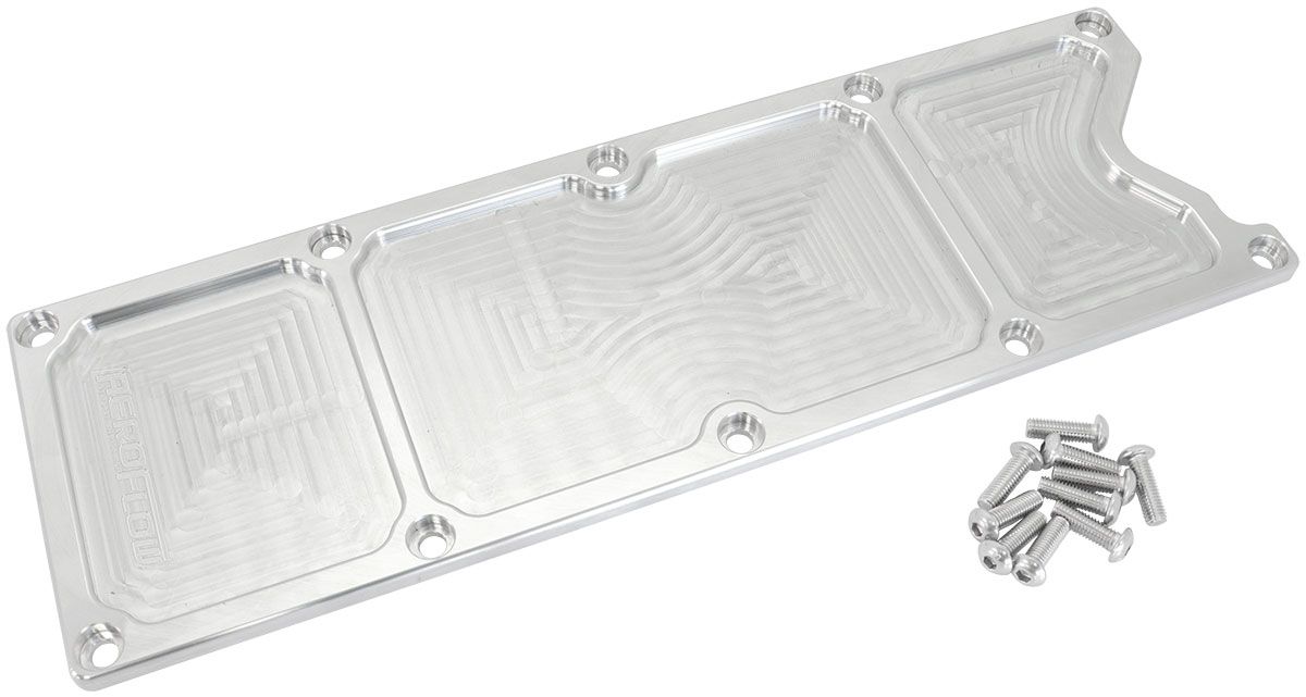 Aeroflow GM LS1 Billet Valley Plate, Raw Finish AF77-5015