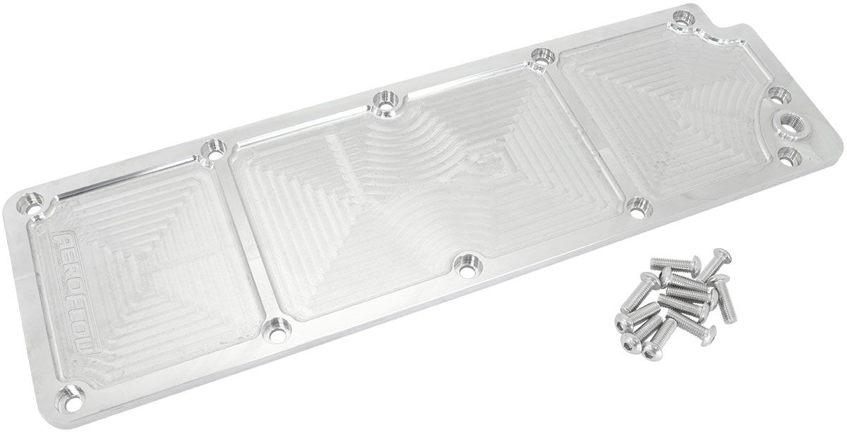 Aeroflow GM LS3 Billet Valley Plate, Raw Finish AF77-5016