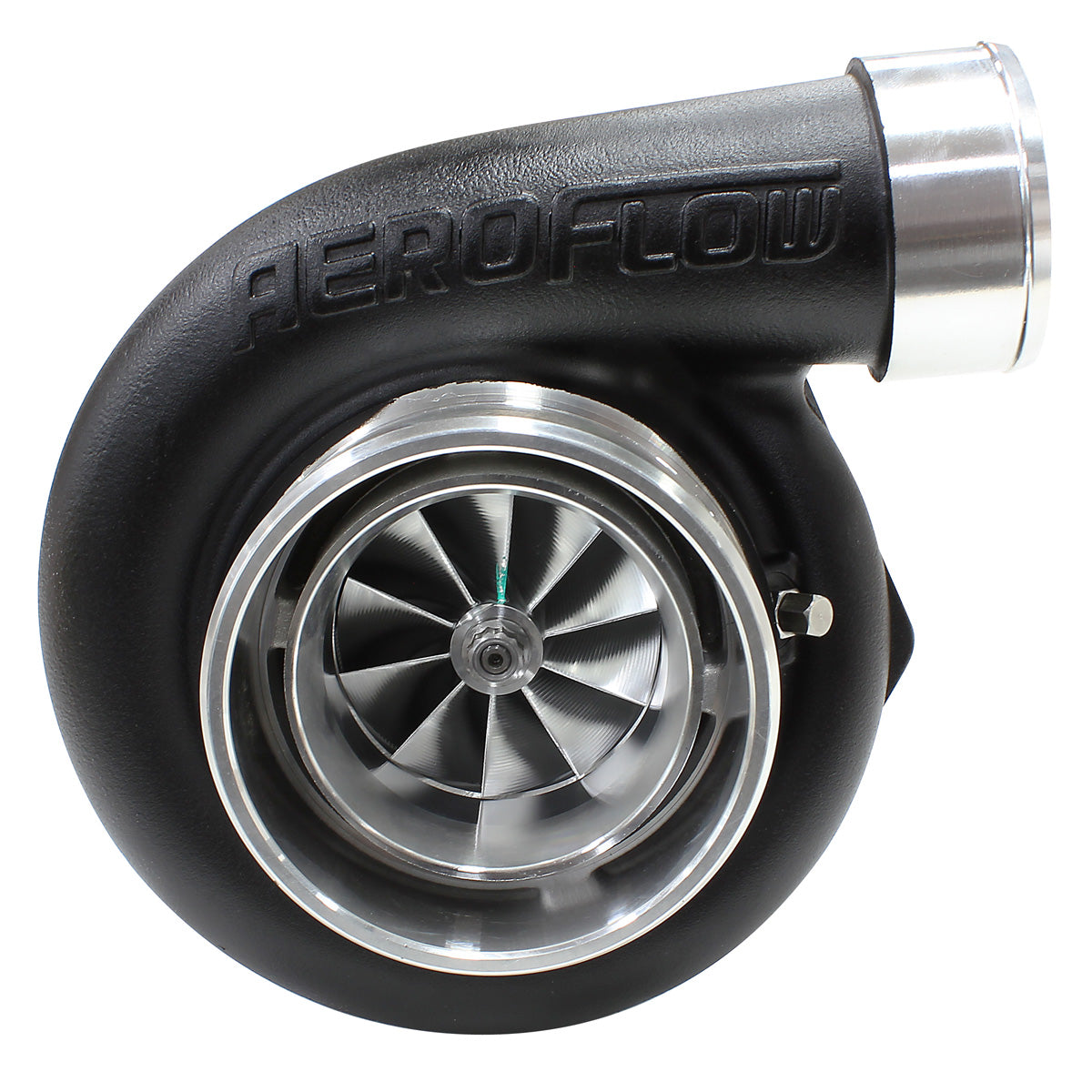 Aeroflow BOOSTED 6662 V-Band .83 Turbocharger 900HP, Hi Temp Black Finish AF8005-3022BLK