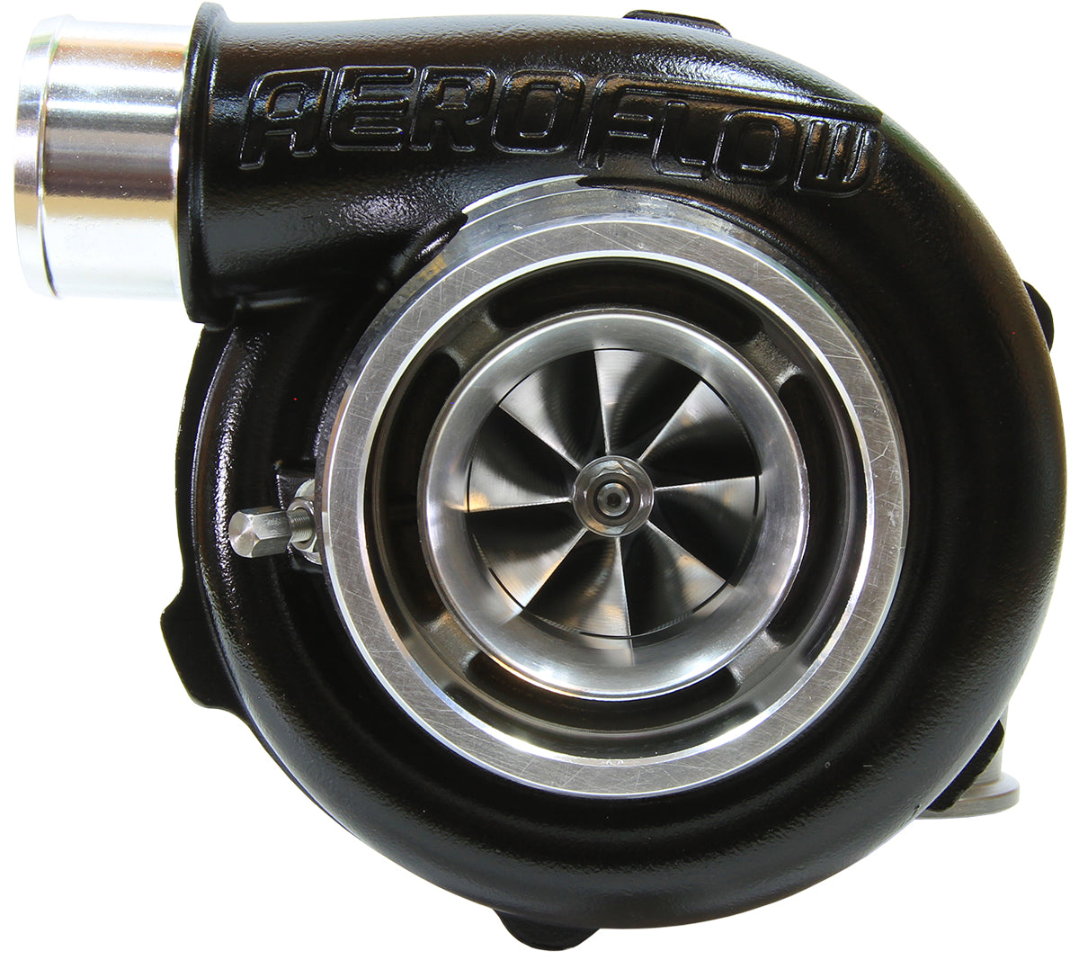 Aeroflow BOOSTED 5455 1.01 Reverse Rotation Turbocharger 650HP, Hi Temp Black Finish AF80