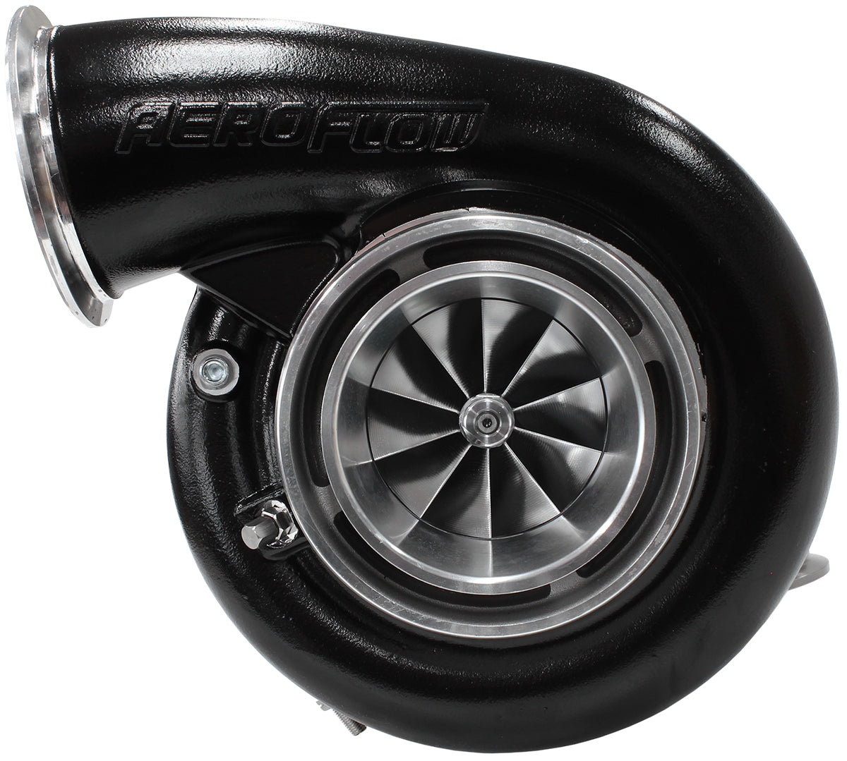 Aeroflow BOOSTED 7975 1.28 Reverse Rotation Turbocharger 1450HP, Hi Temp Black Finish AF8