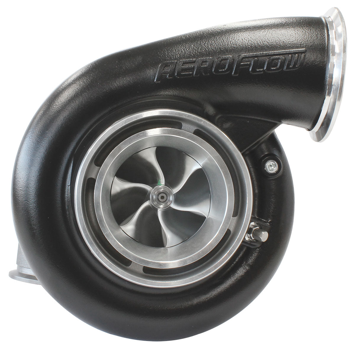 Aeroflow BOOSTED B7875 V-Band 1.28 Turbocharger 1150HP, Hi Temp Black Finish AF8006-4025B