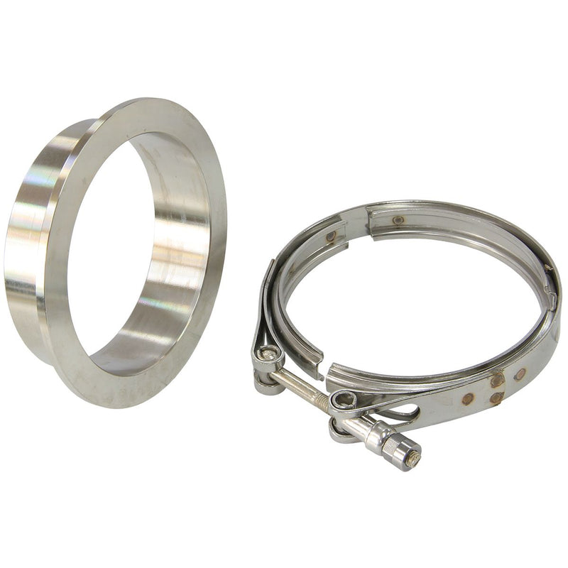 Turbine Outlet Flange & V-Band - Stainless Steel Suit Aeroflow Turbo's With 4"