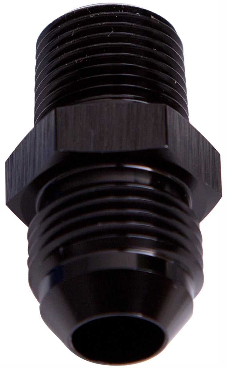 Aeroflow NPT to Straight Male Flare Adapter 1/4" to -10AN AF816-10-04BLK