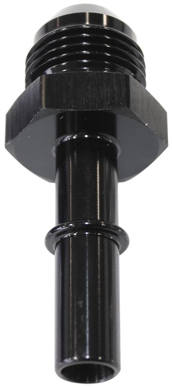 Aeroflow Push-In EFI Fuel Fitting -6AN Push-on to 5/16" Male Hard Tube AF817-01BLK