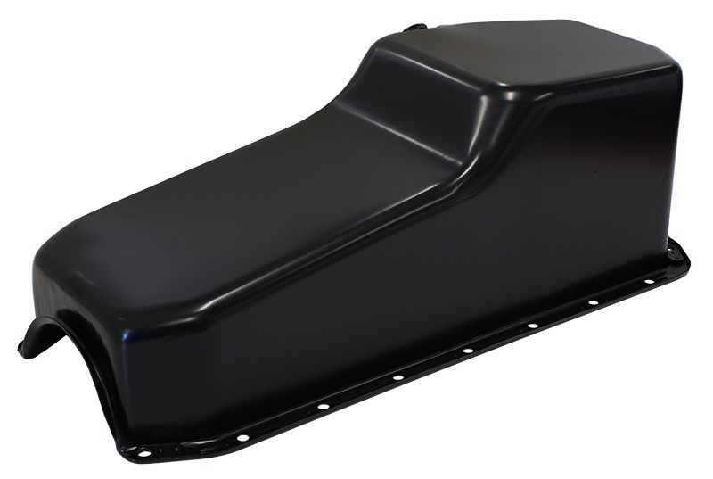 Aeroflow Chevrolet L/H Dipstick Standard Replacement Oil Pan, Black Finish AF82-9005BLK