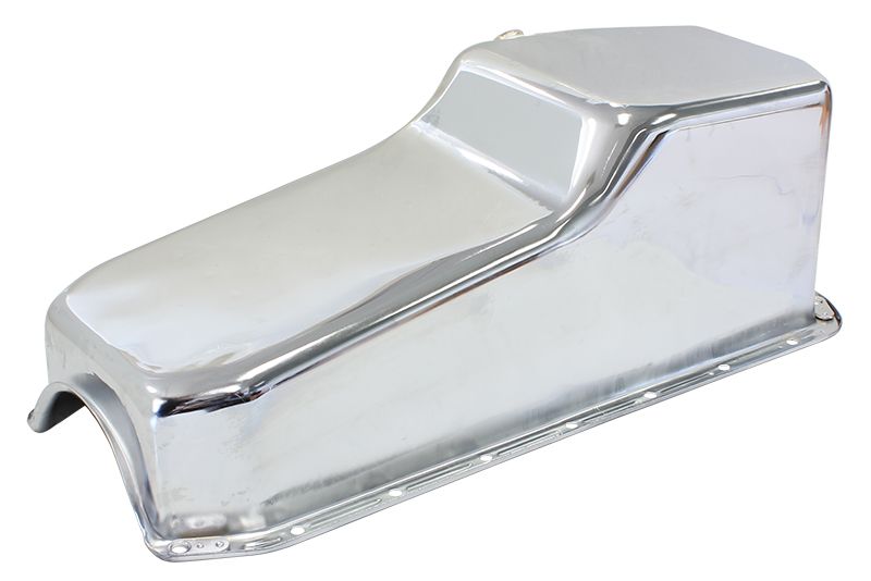 Aeroflow Chevrolet L/H Dipstick Standard Replacement Oil Pan, Chrome Finish AF82-9005C