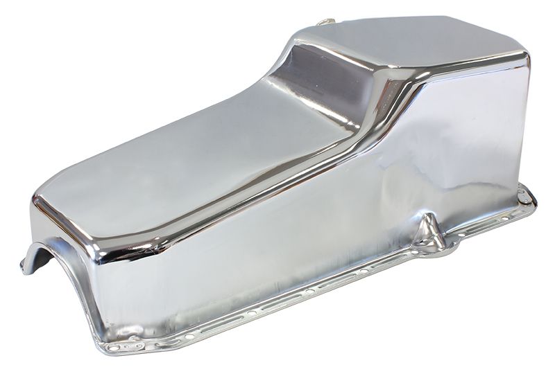 Aeroflow Chevrolet R/H Dipstick Standard Replacement Oil Pan, Chrome Finish AF82-9092C