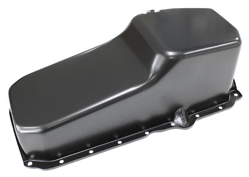 Aeroflow Chevrolet Late 1986 On Standard Replacement Oil Pan, Black Finish AF82-9414BLK
