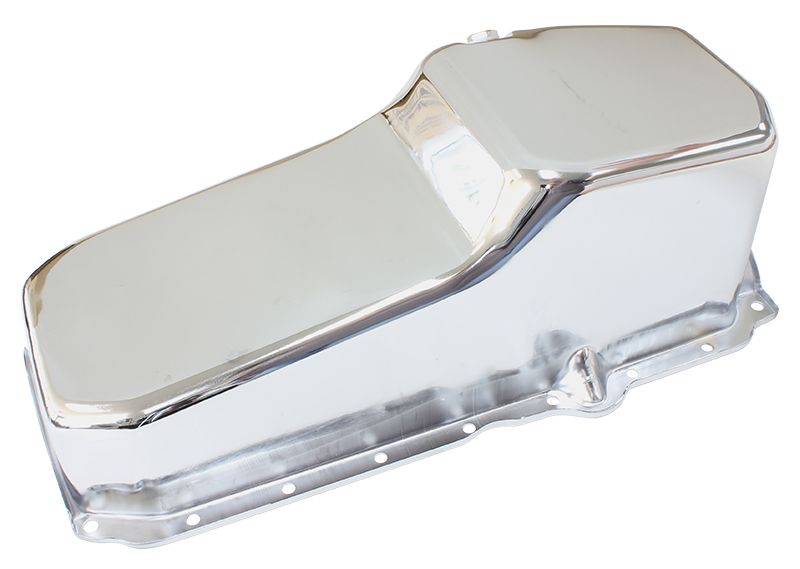 Aeroflow Chevrolet Late 1986 On Standard Replacement Oil Pan, Chrome Finish AF82-9414C