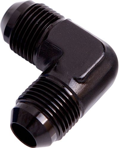 Aeroflow 90° Male Flare Union -3AN AF821-03BLK