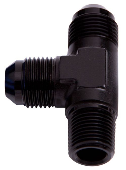 Aeroflow Tee with NPT On Run 1/8" to -4AN AF826-04BLK