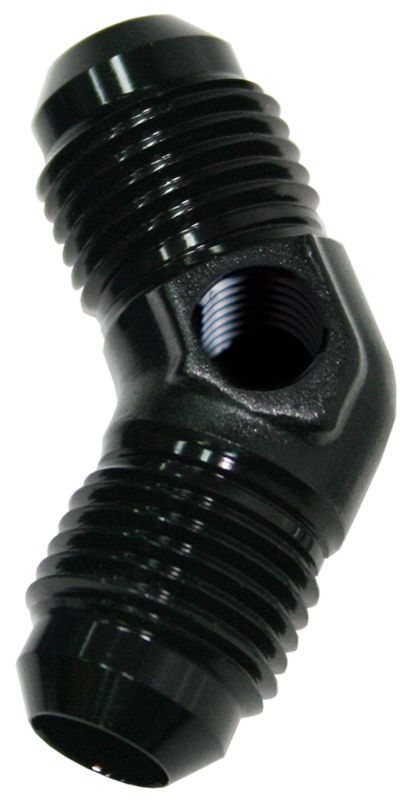 Aeroflow 45° Male Flare Union -6AN AF827-06PBLK