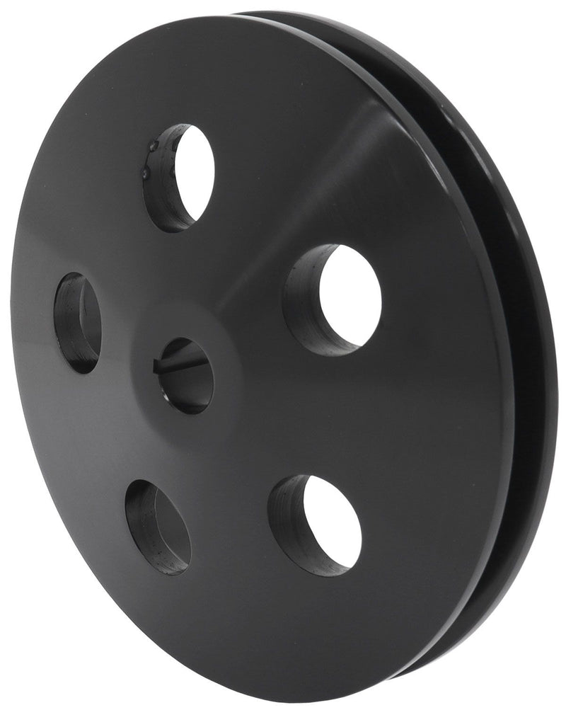 Aeroflow Power Steering Pump Pulley with Single Groove - Black Finish AF83-1003BLK