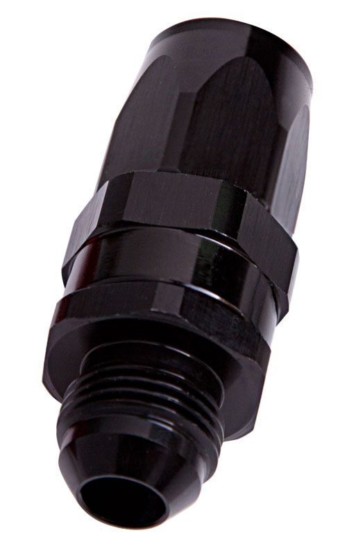 Aeroflow Male AN Taper Swivel Straight Hose End -8AN to -8AN AF840-08BLK