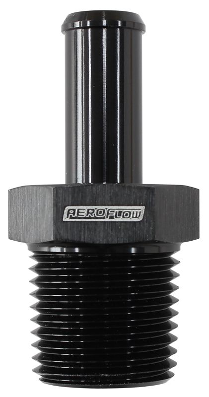 Aeroflow Male NPT to Straight AN Hose Barb AF841-06-06ANBLK