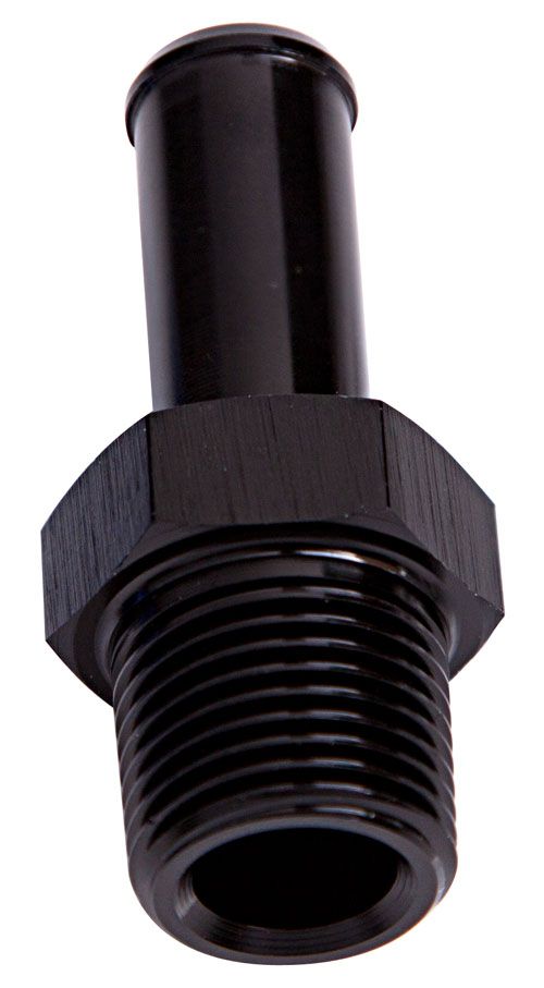 Aeroflow Male NPT to Barb Straight Adapter 1/2" to 3/8" AF841-08-06BLK