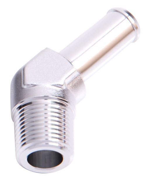 Aeroflow Male NPT to Barb 45° Adapter 1/2" to 1/2" AF845-08-08S