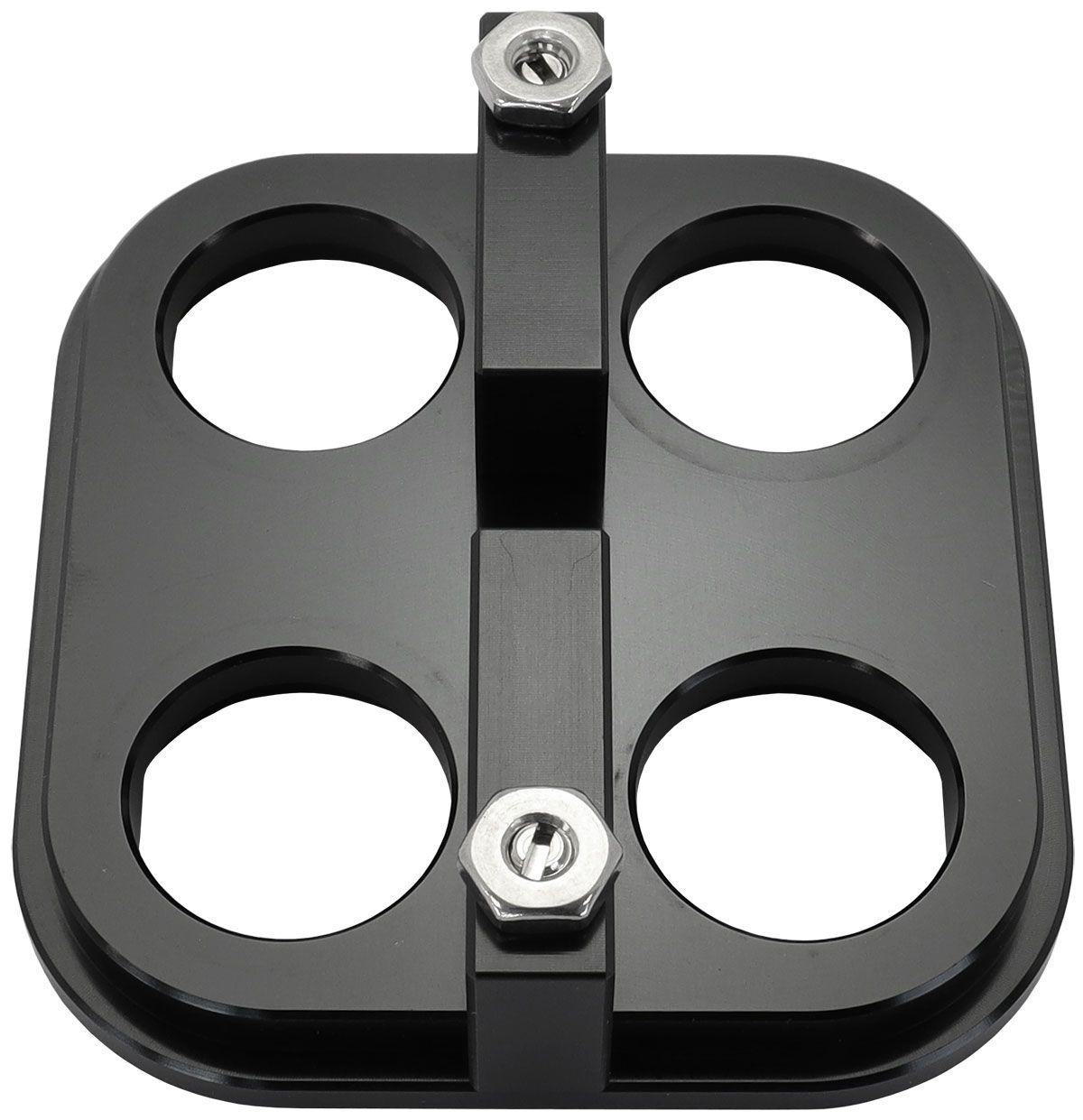 Aeroflow Universal Modular 4-Port Square Billet Bulkhead Plate AF88-2022BLK