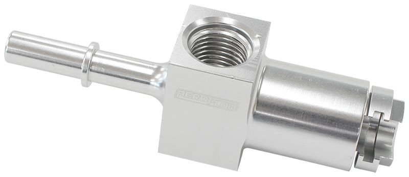 Aeroflow Push-On 3/8" Female to Male EFI Fuel Fitting - Silver AF905-02S