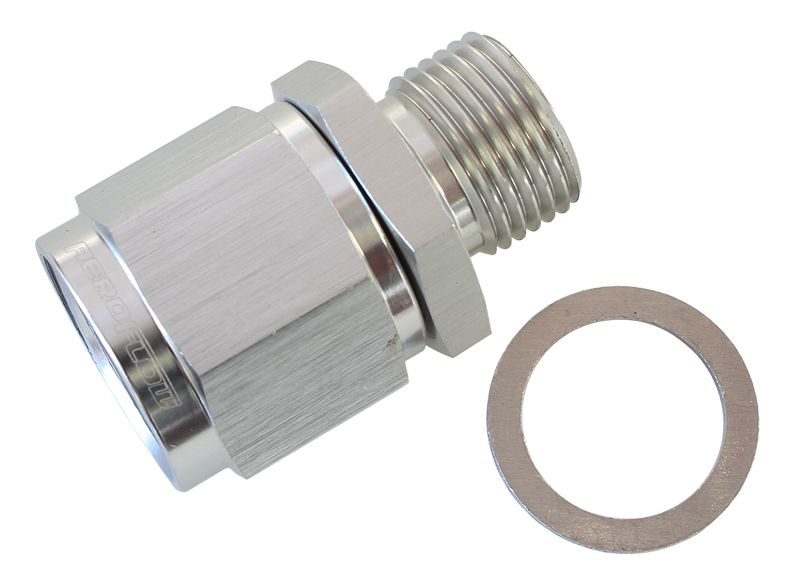 Aeroflow Male M18 x 1.5 to Female -10AN Swivel Adapter AF906-10-M18S