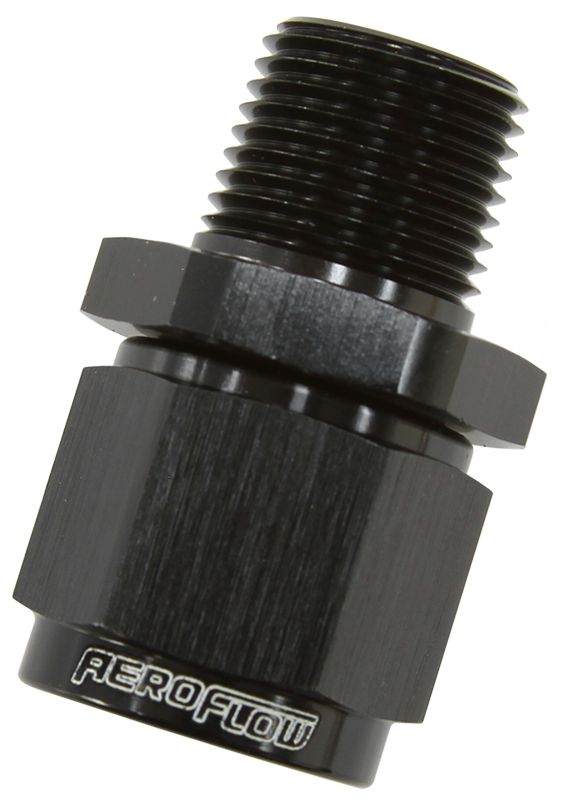 Aeroflow Male NPT to Female AN Straight Fitting 1/2" to -10AN AF916-10-08BLK