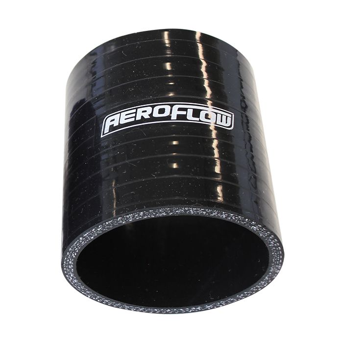 Gloss Black Straight Silicone Hose AF9201
 3" (76mm) Length. 3-Ply, 11/64"(4.5mm) Wall Thickness