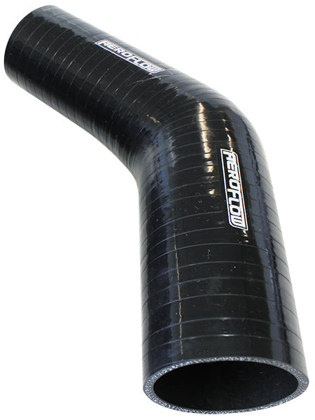 Aeroflow Gloss Black 45° Silicone Reducer / Expander Hose 2" (51mm) to 1-3/4" (44mm) I.D