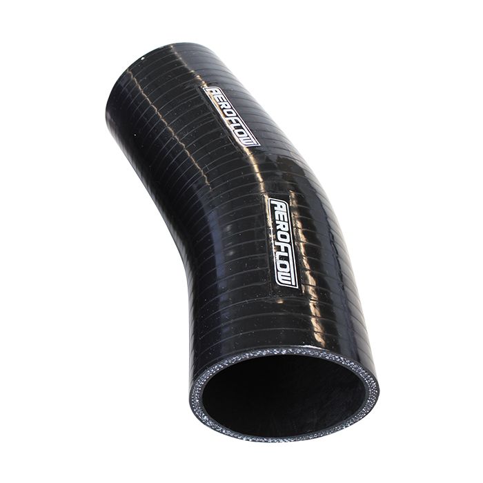 Gloss Black 23° Silicone Elbow Hose AF9207
 4-Ply, 5.3mm Wall Thickness, 125mm Leg