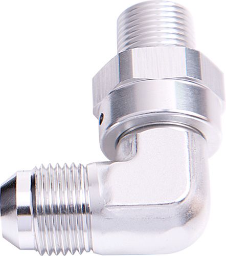 Aeroflow 90° NPT Swivel to Male AN Flare Adapter 1/8" to -3AN AF922-03-02S