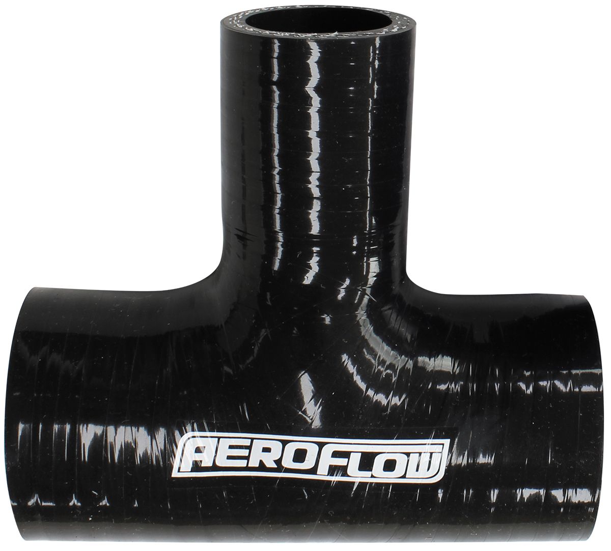 Aeroflow Gloss Black Silicone Tee Hose 3" (76mm) Run I.D to 1" (25mm) Side I.D AF9244-300