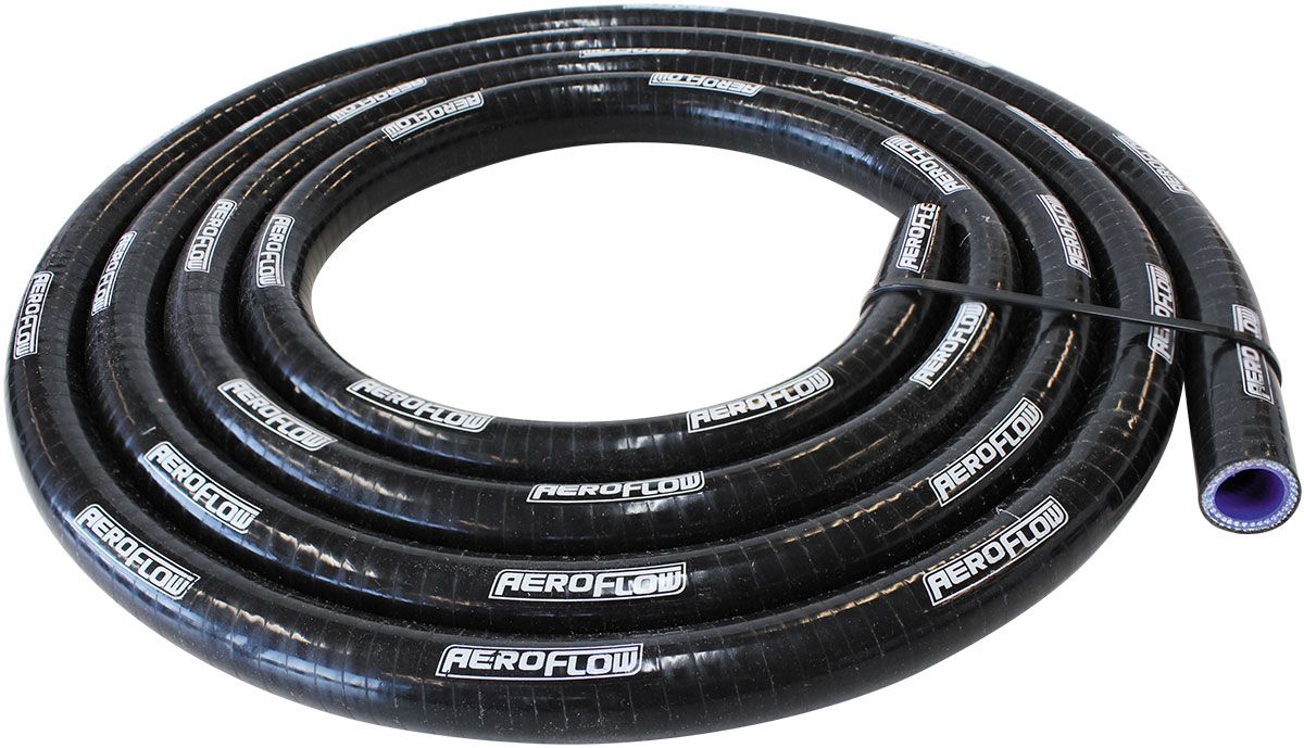 Aeroflow Gloss Black Reinforced Silicone Heater Hose 3/8" (10mm) I.D AF9255-038-13