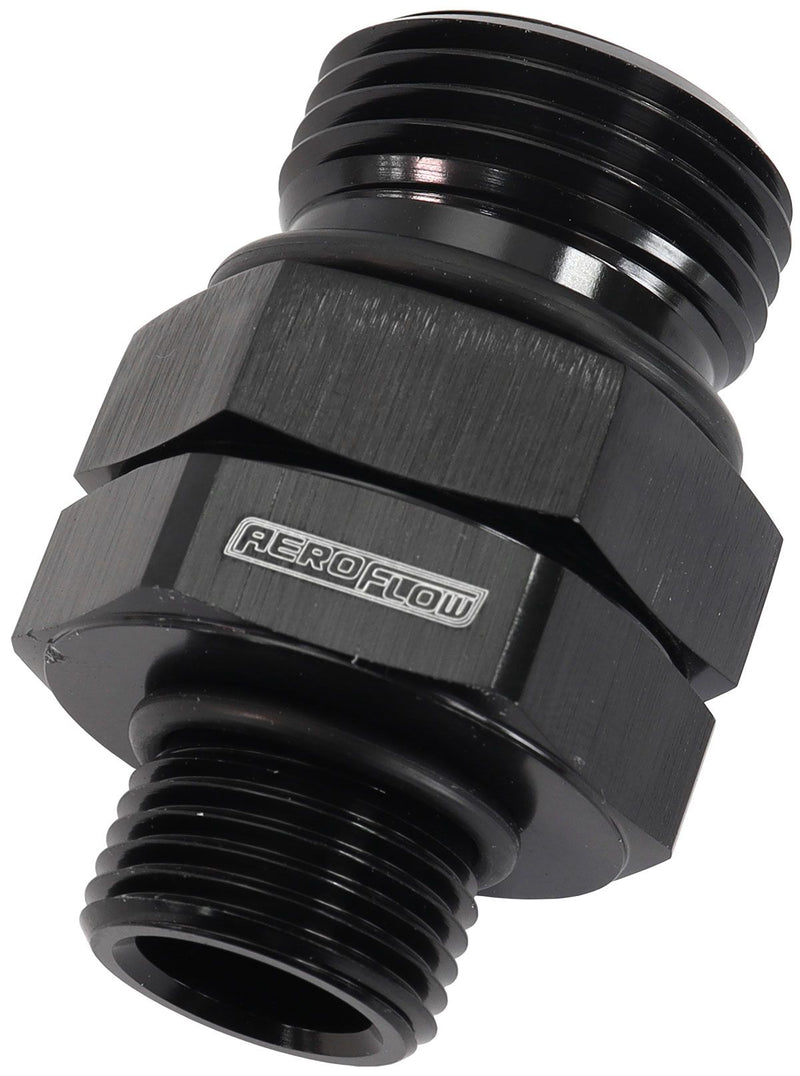 Aeroflow ORB Male to Male Swivel -8 ORB to -6 ORB AF929-08-06BLK