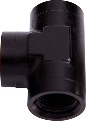 Aeroflow Female Tee ORB -10AN AF938-10BLK