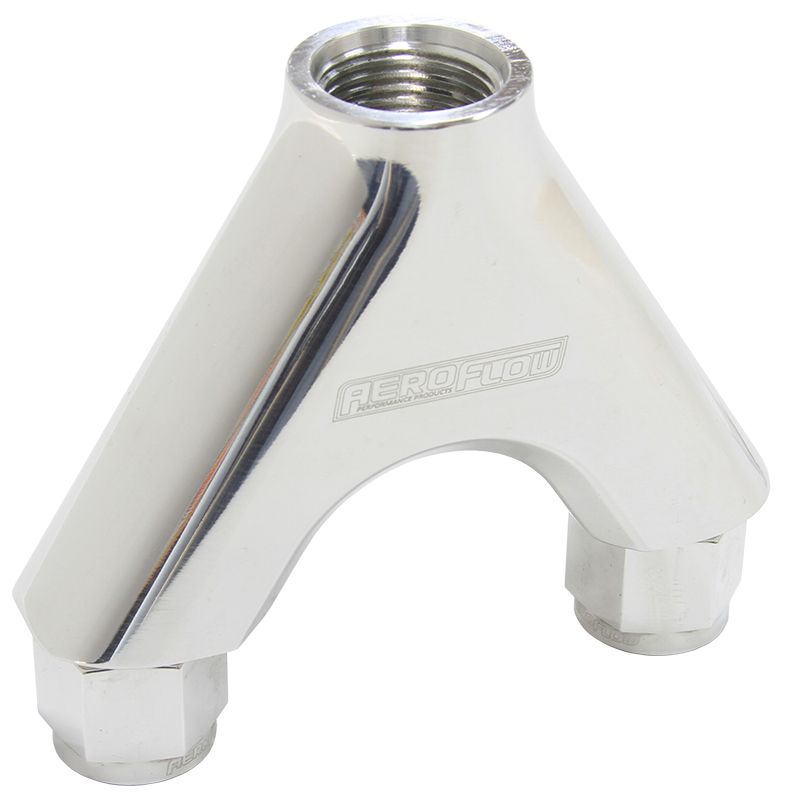 Aeroflow Billet Y-Block with Female Flare AF939-08-10P