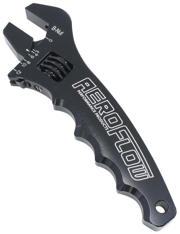 Aeroflow Aluminium Adjustable Grip Spanner - Black AF98-2003BLK