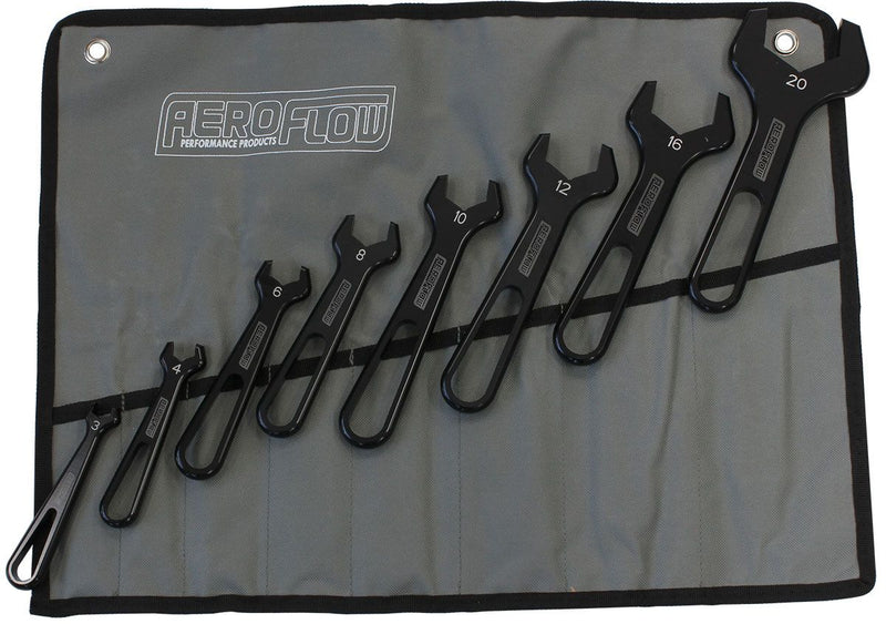 Aeroflow 8-Piece Aluminium Pro Wrench Set -3AN to -20AN AF98-2255