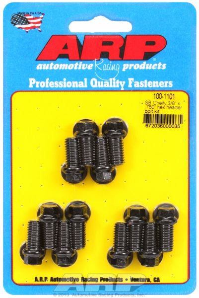 ARP fasteners Exhaust Header Bolt Kit, Hex Head Black Oxide AR100-1101