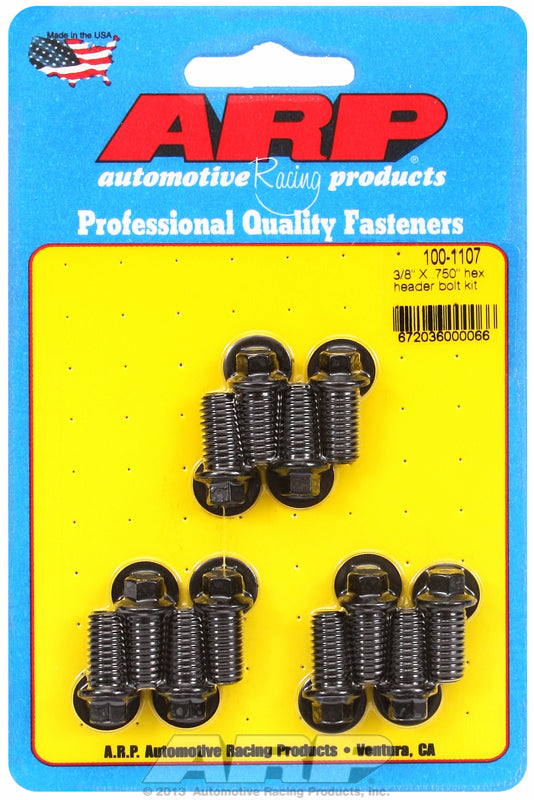 ARP fasteners Exhaust Header Bolt Kit, Hex Head Black Oxide AR100-1107