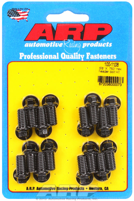 ARP fasteners Exhaust Header Bolt Kit, Hex Head Black Oxide AR100-1108