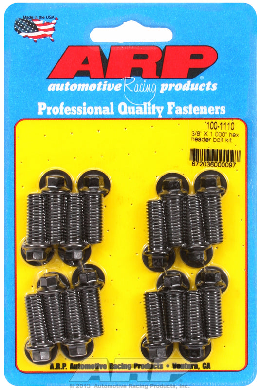 ARP fasteners Exhaust Header Bolt Kit, Hex Head Black Oxide AR100-1110