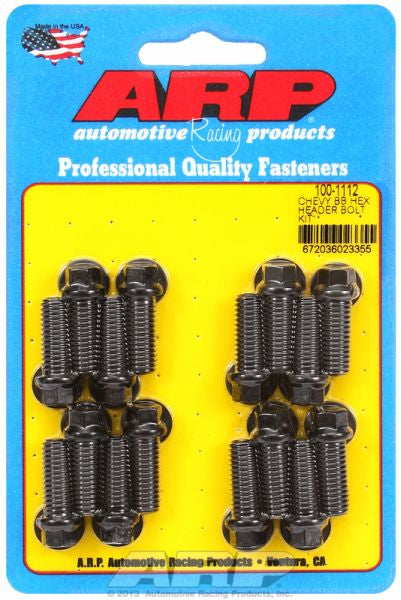 ARP fasteners Exhaust Header Bolt Kit, Hex Head Black Oxide AR100-1112