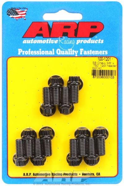 ARP fasteners Exhaust Header Bolt Kit, 12-Point Black Oxide AR100-1201