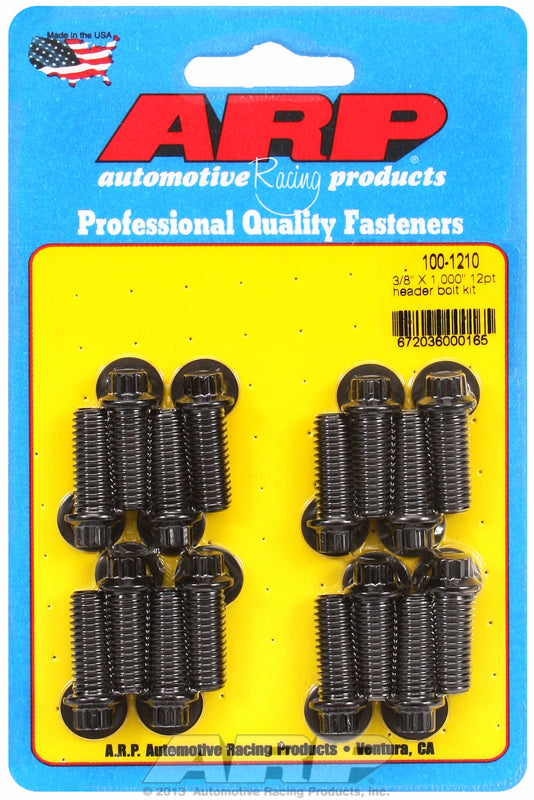 ARP fasteners Exhaust Header Bolt Kit, 12-Point Black Oxide AR100-1210