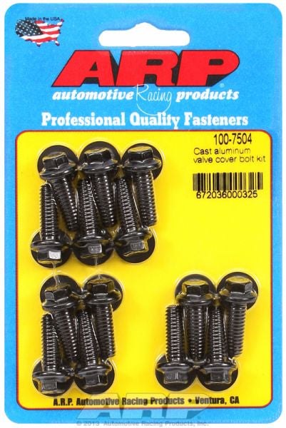 ARP fasteners Valve Cover Bolt Kit, Hex Head Black Oxide AR100-7504